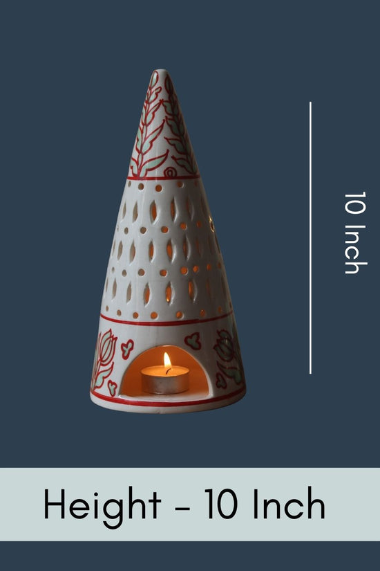 White Christmas Tree Tea Light Diffuser