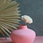 esoteric vase round pink with matte finish