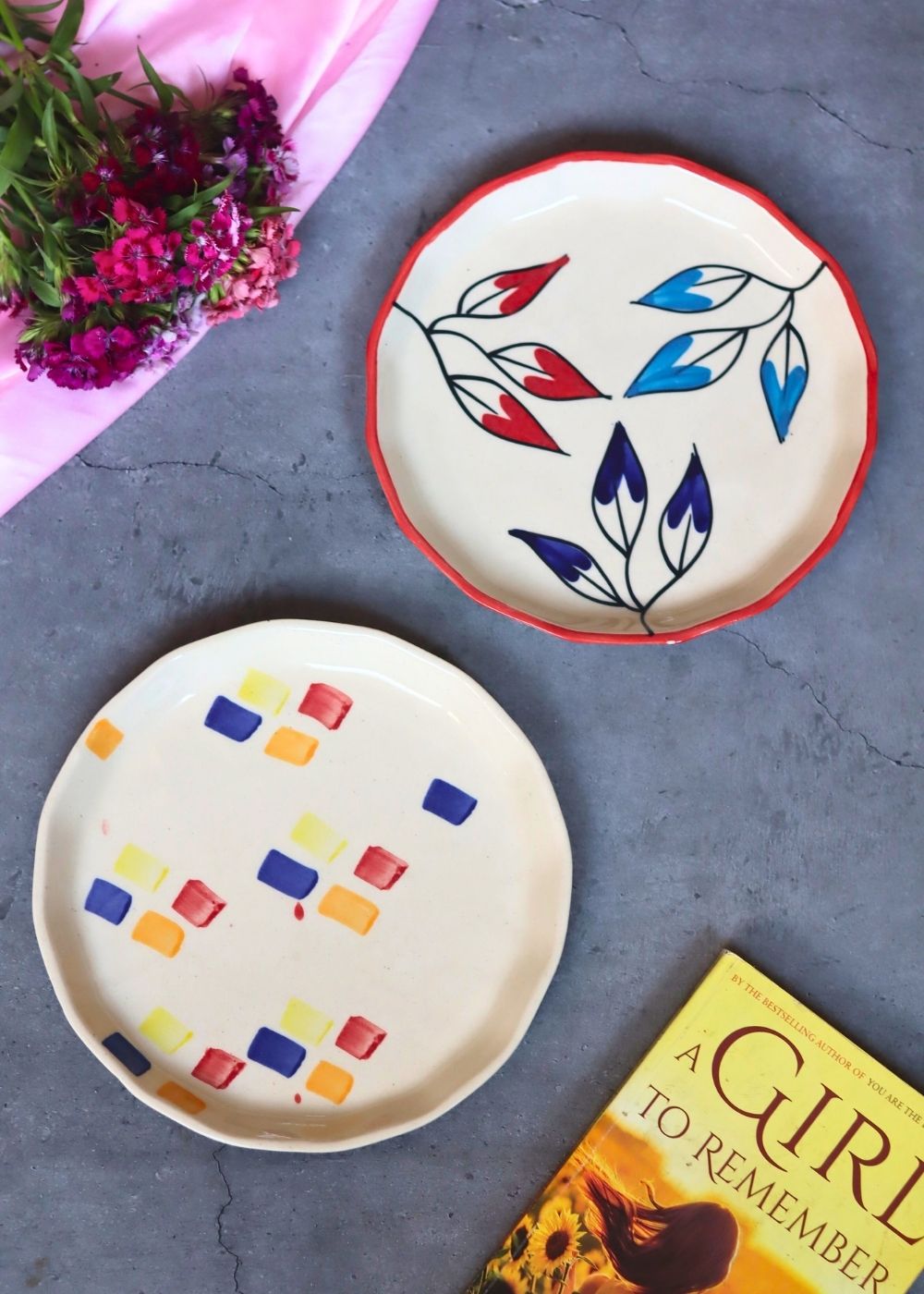 Handmade Petals & Crayon Snack Plate