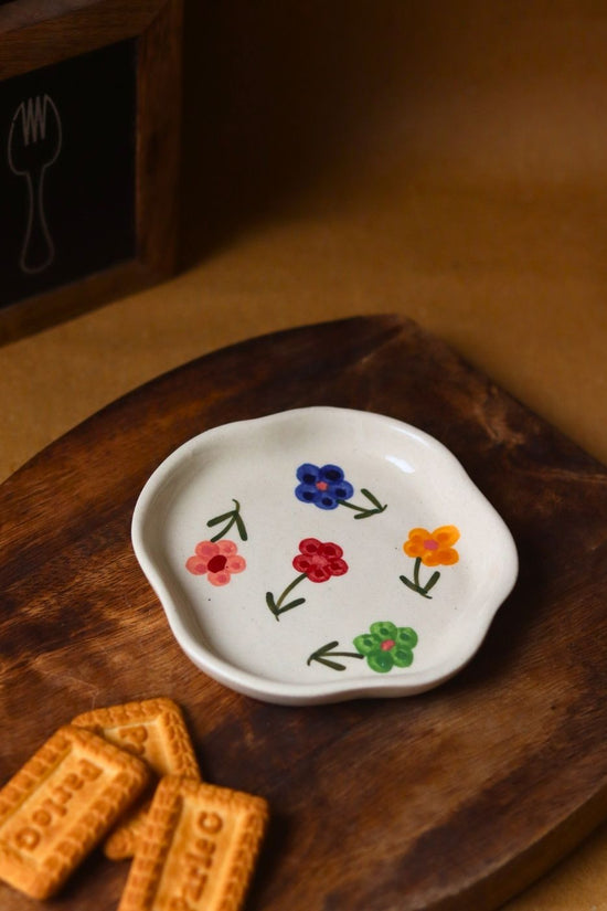 Handmade Floral Blossom Handmade Dessert Plate