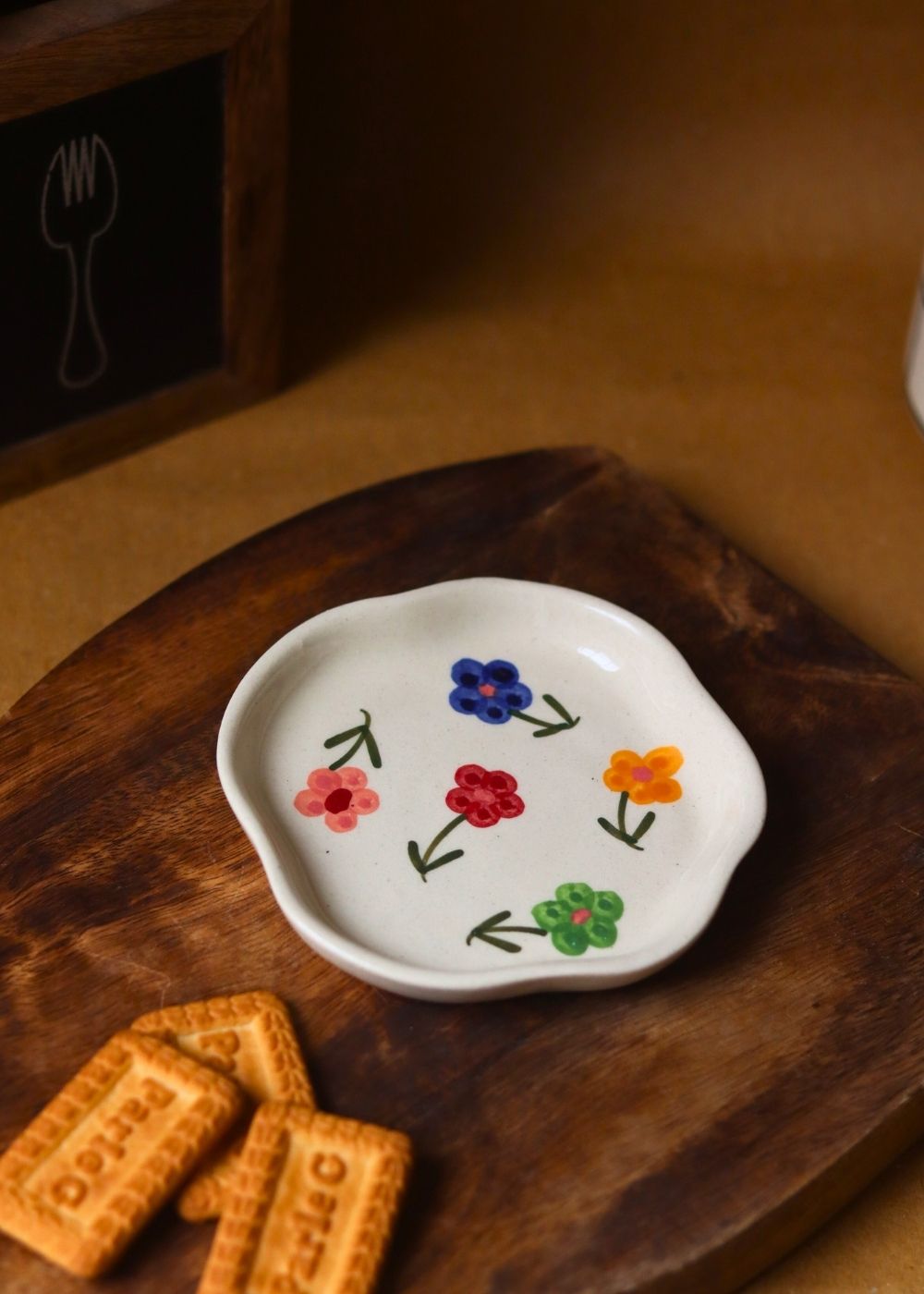Handmade Floral Blossom Handmade Dessert Plate
