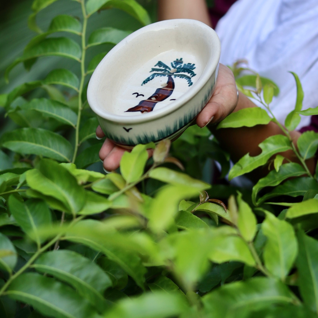 handmade palm tree soap dish