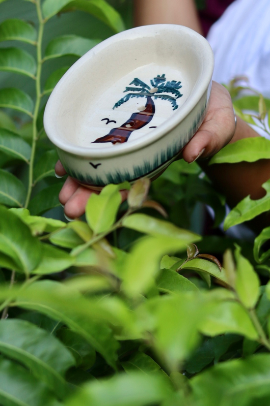 handmade palm tree soap dish