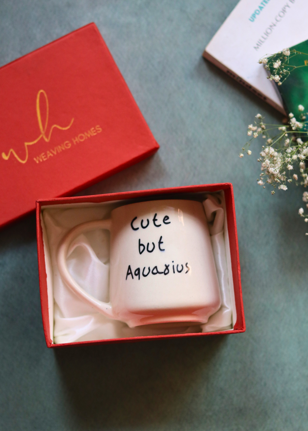 cute but aquarius mug with a luxury gift box