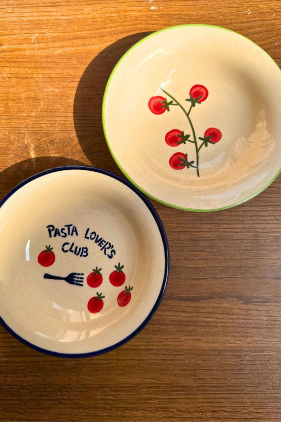 Set of 2 - Cherry Fields & Pasta Lovers Pasta Plate Combo handmade in India