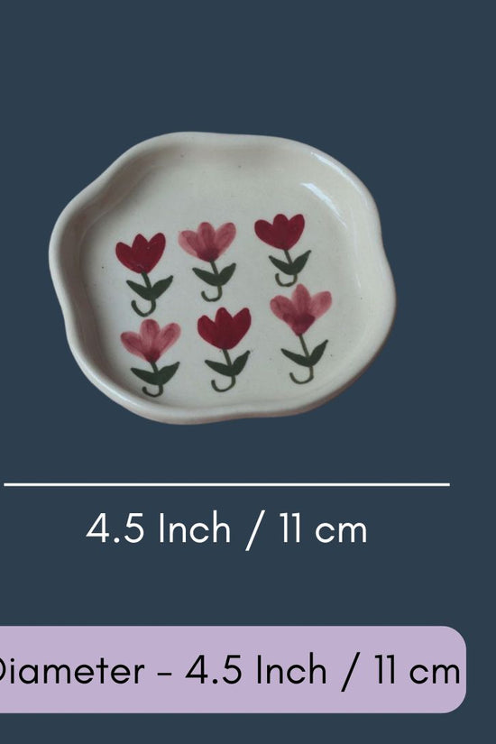 Pastel Tulip Handmade Dessert Plate