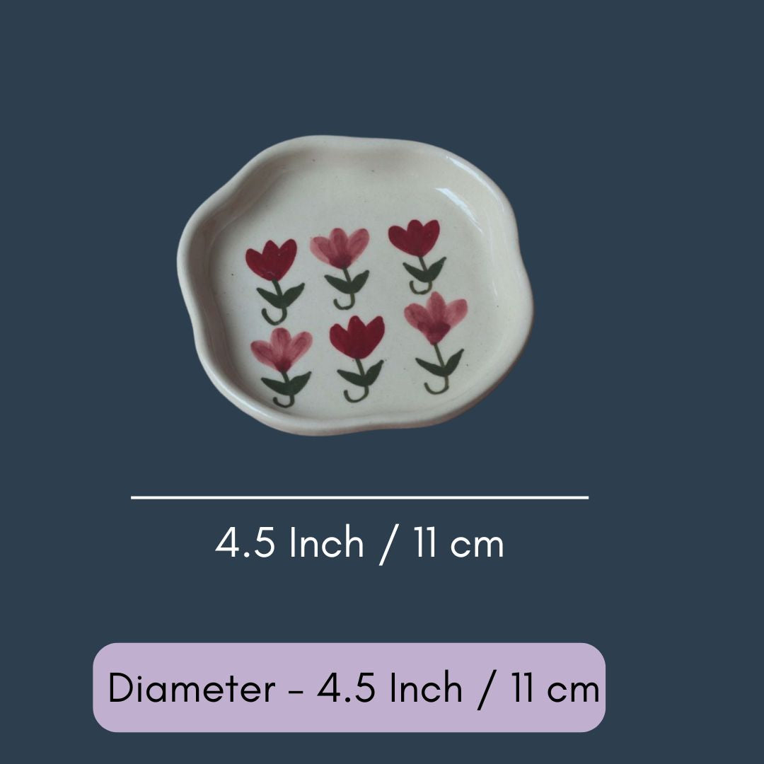 Pastel Tulip Handmade Dessert Plate