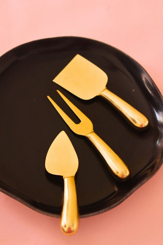 Golden Set of Cheese Cutlery 