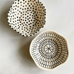 Black Polka & zebra Bowls Handmade in india