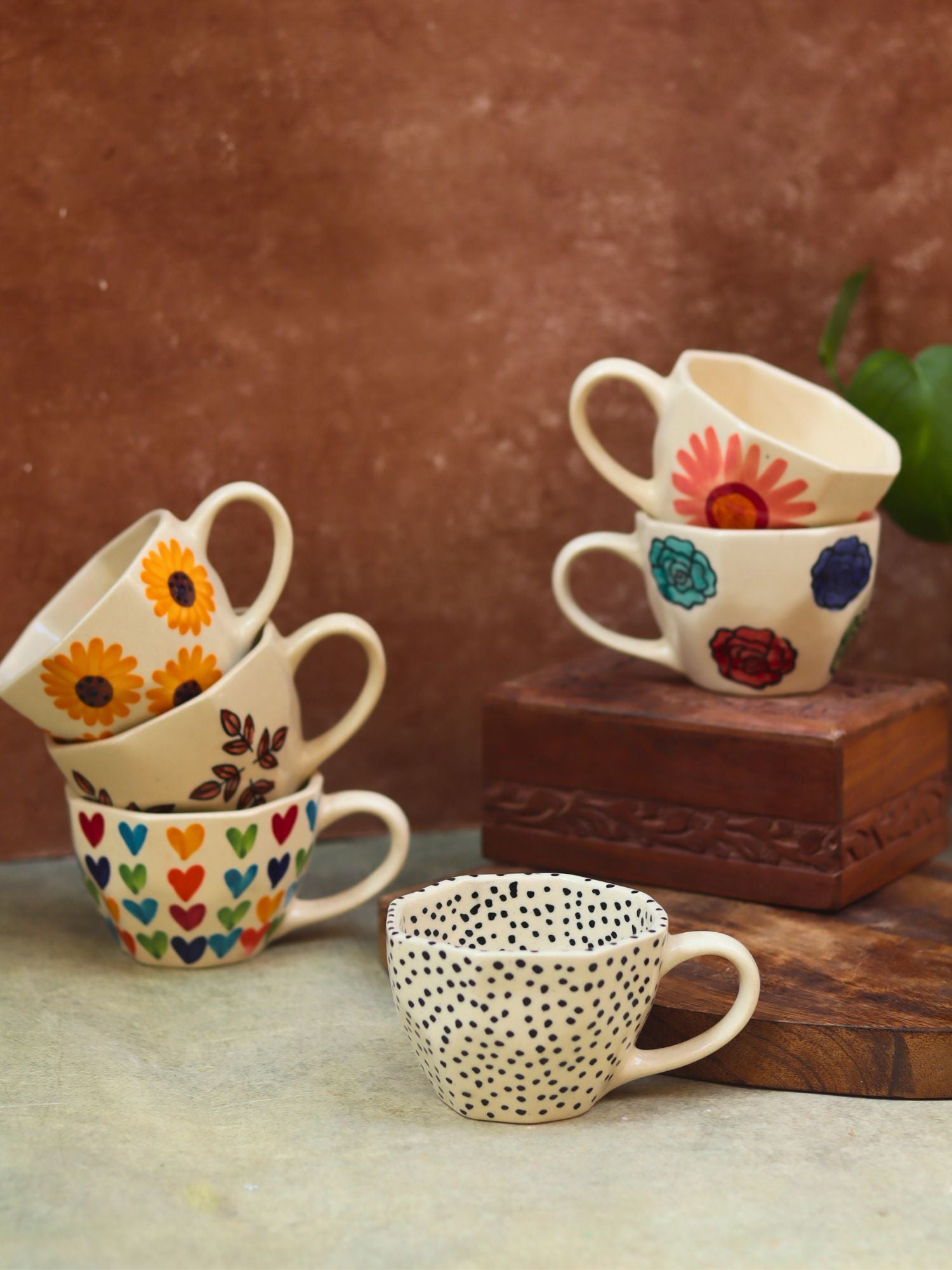 Set of 6 Brew & Bloom Mugs (for the price of 5) with premium quality material