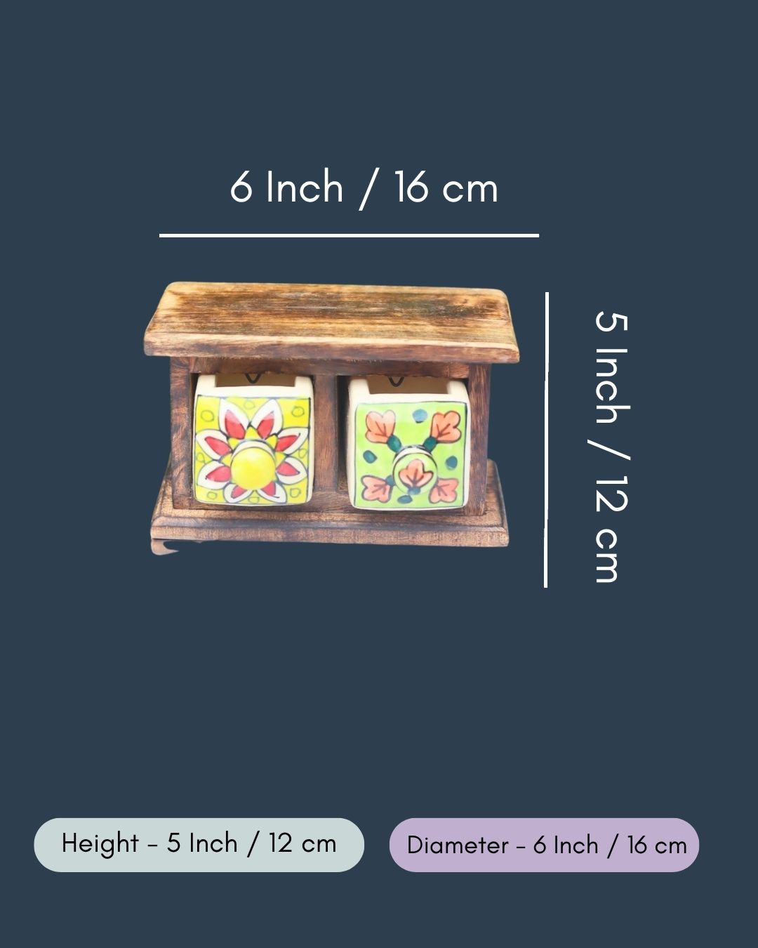 Wooden Decor Drawer – Handpainted Bloom