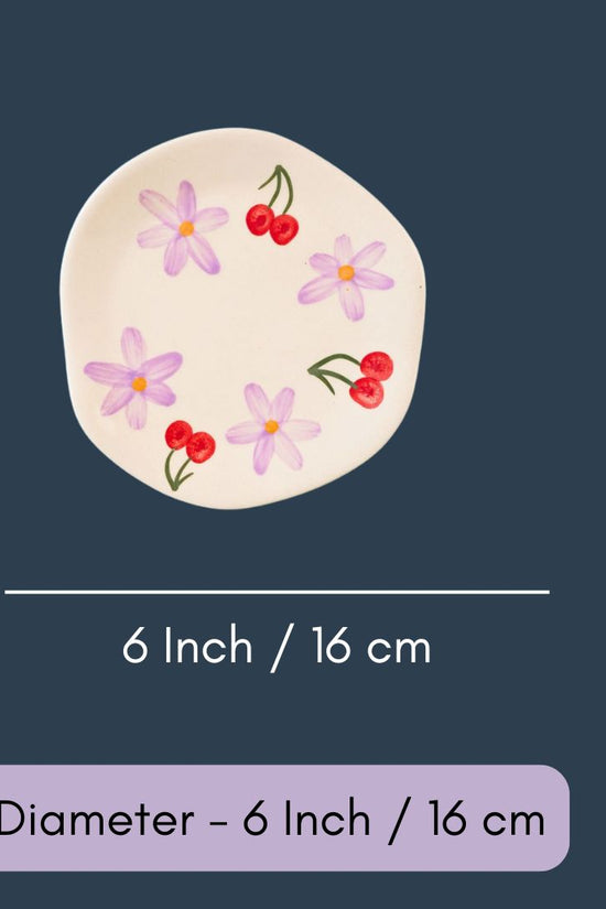 Cherry Fields Handmade Dessert Plate