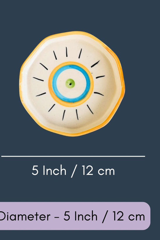 Abstract Evil Eye Handmade Dessert Plate