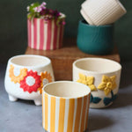 Set of 6 Bloom & Grow Planters (for the price of 5) made by ceramic