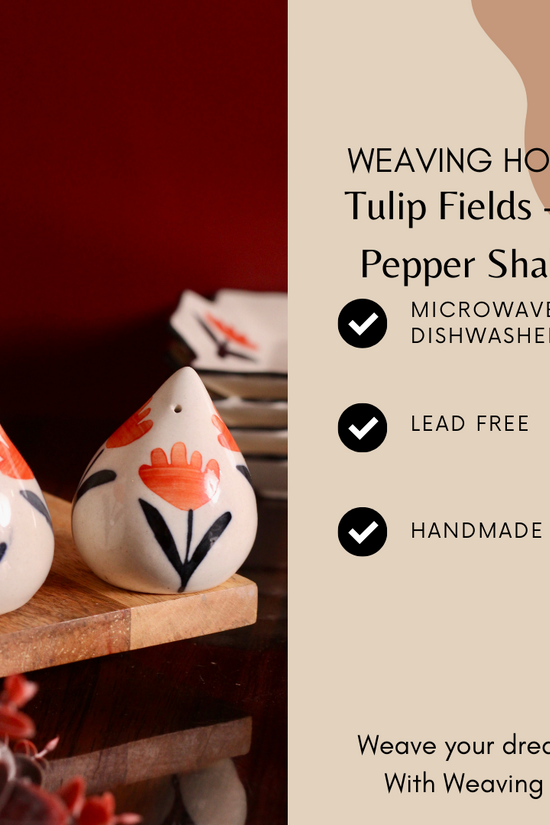Orange flower salt & pepper shakers