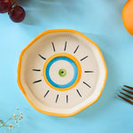 Abstract Evil Eye Handmade Dessert Plate with premium quality material