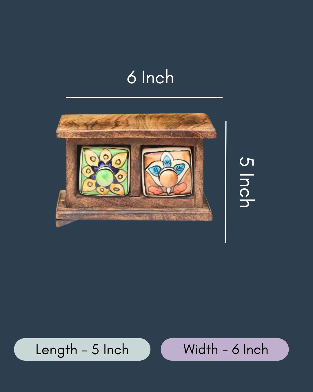 Wooden Decor Drawer – Peacock Vibe