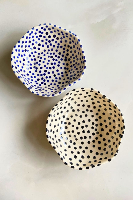 Blue & Black Polka Bowls Handmade in india 