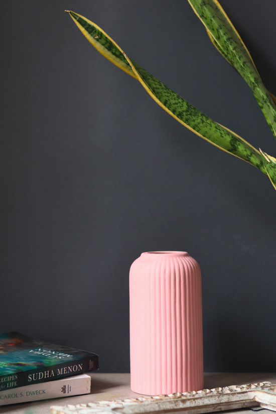 pink vase