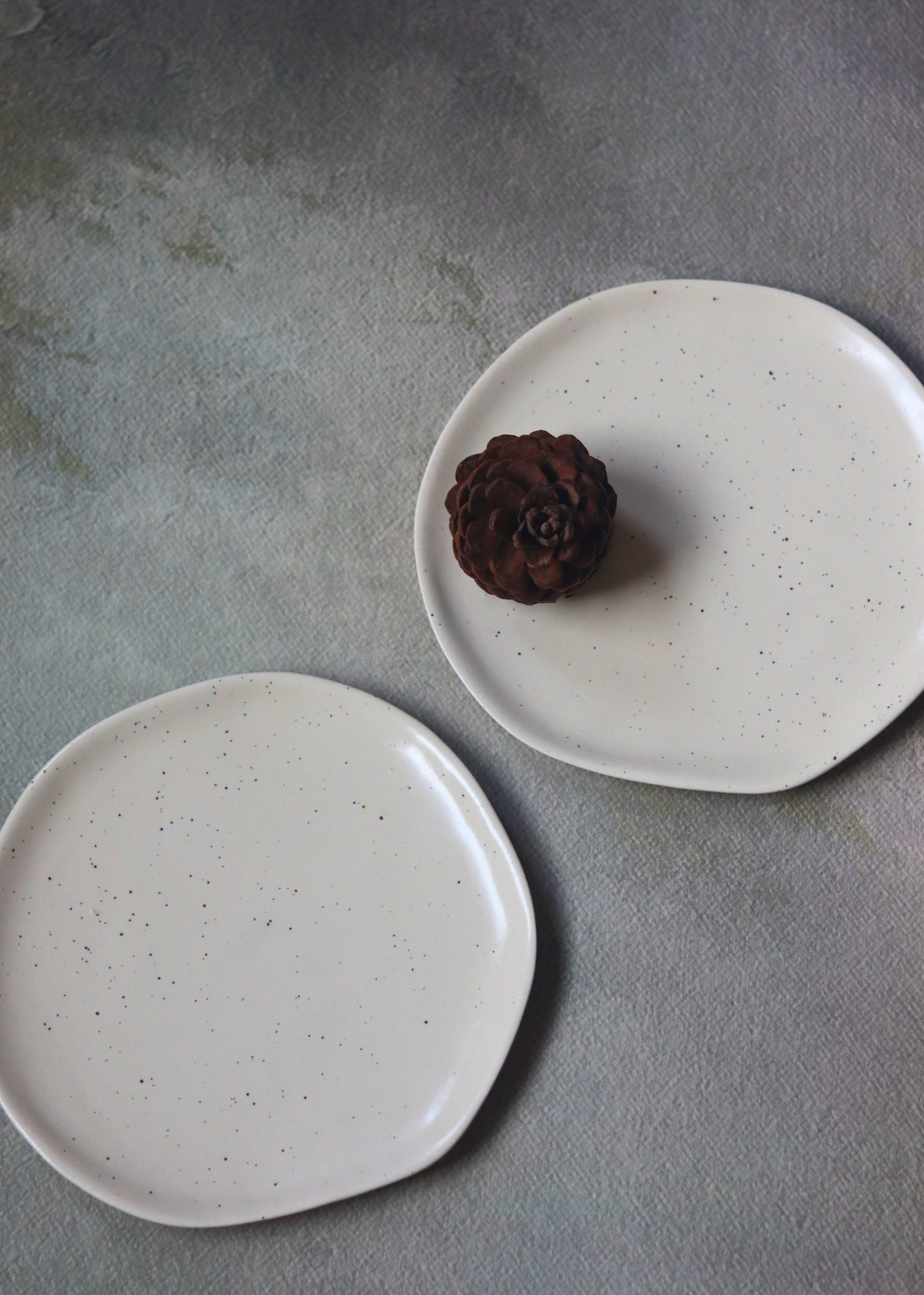 Ceramic white plates