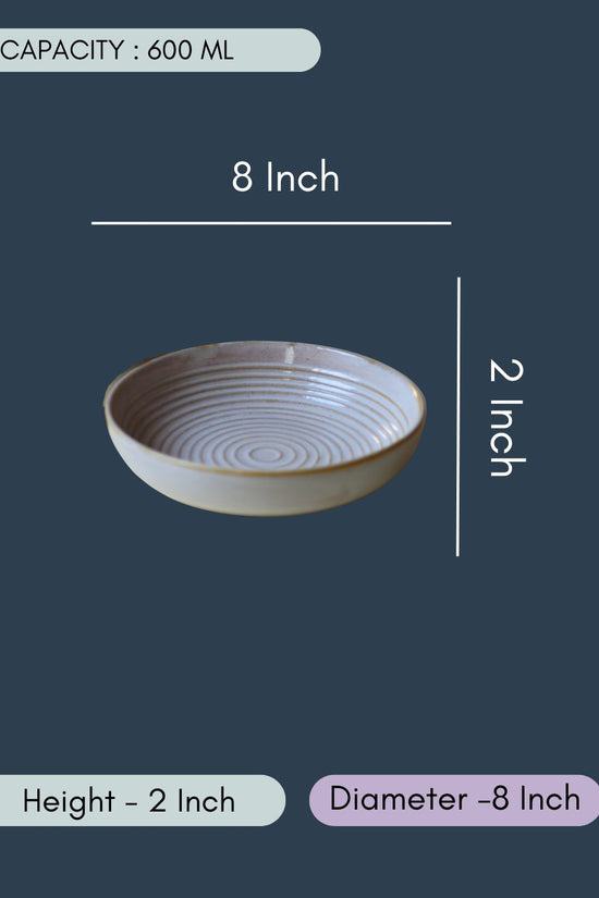 Pearl White Swirl Bowl