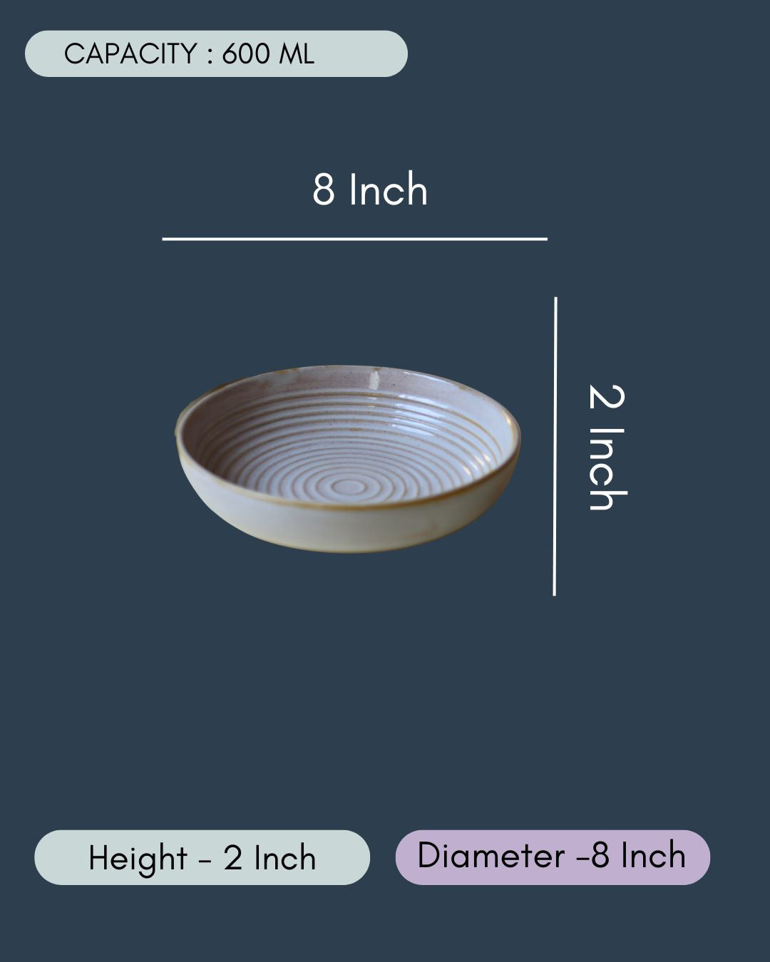 Pearl White Swirl Bowl