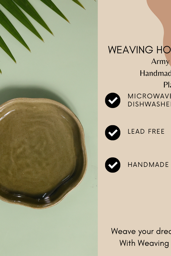 Green dessert plate specifications