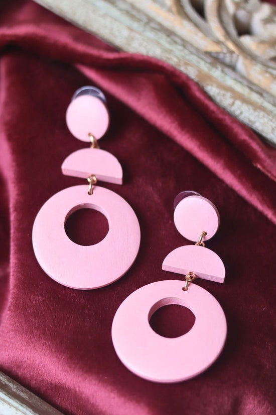 Serene Teal Earrings made by plastic
