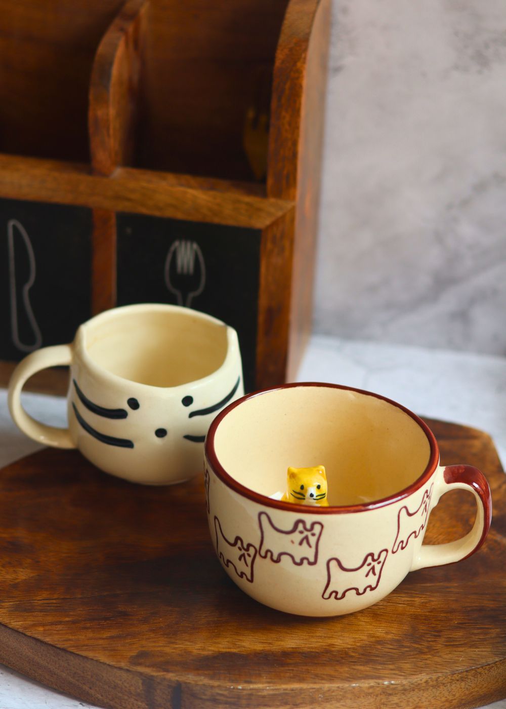 The OG Cat & Kitty Mug handmade in india