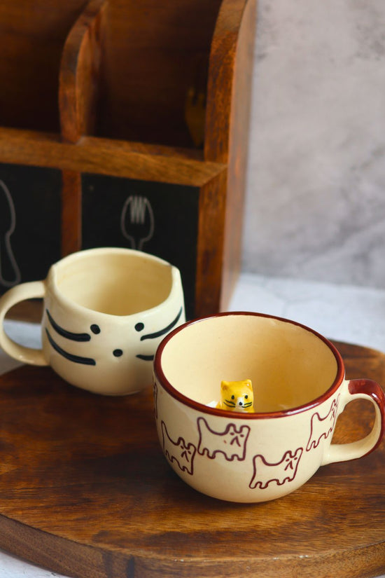 The OG Cat & Kitty Mug handmade in india