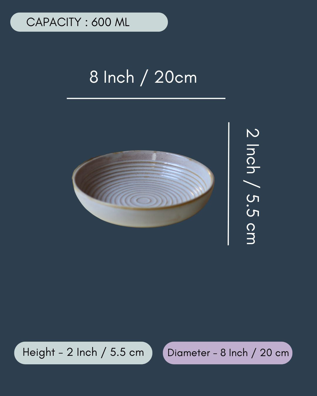 Pearl White Swirl Bowl
