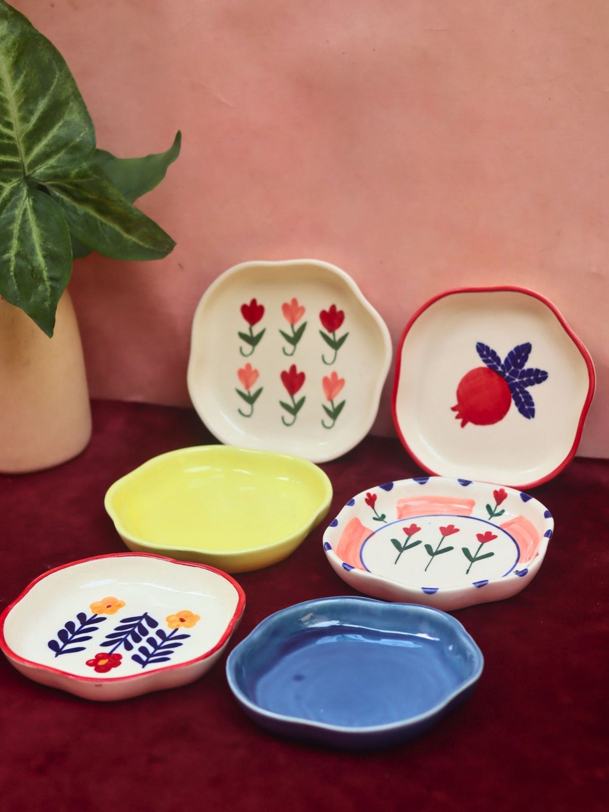 Set of 6 Delightful Treat Handmade Dessert Plate (for the price of 5)