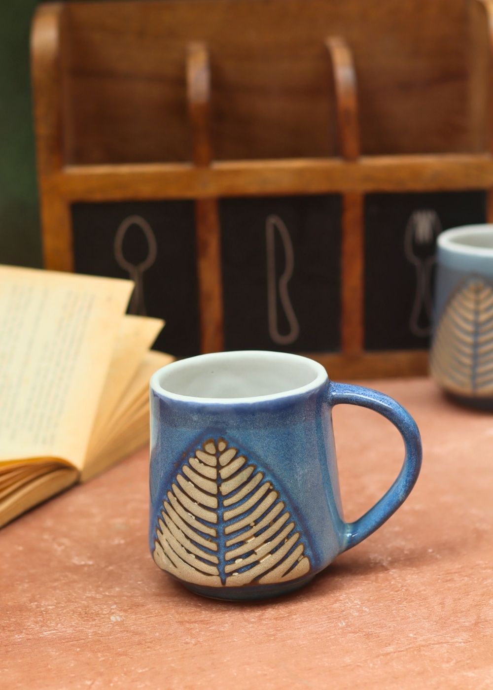 Blue Leaf Coffee Mug with premium quality material