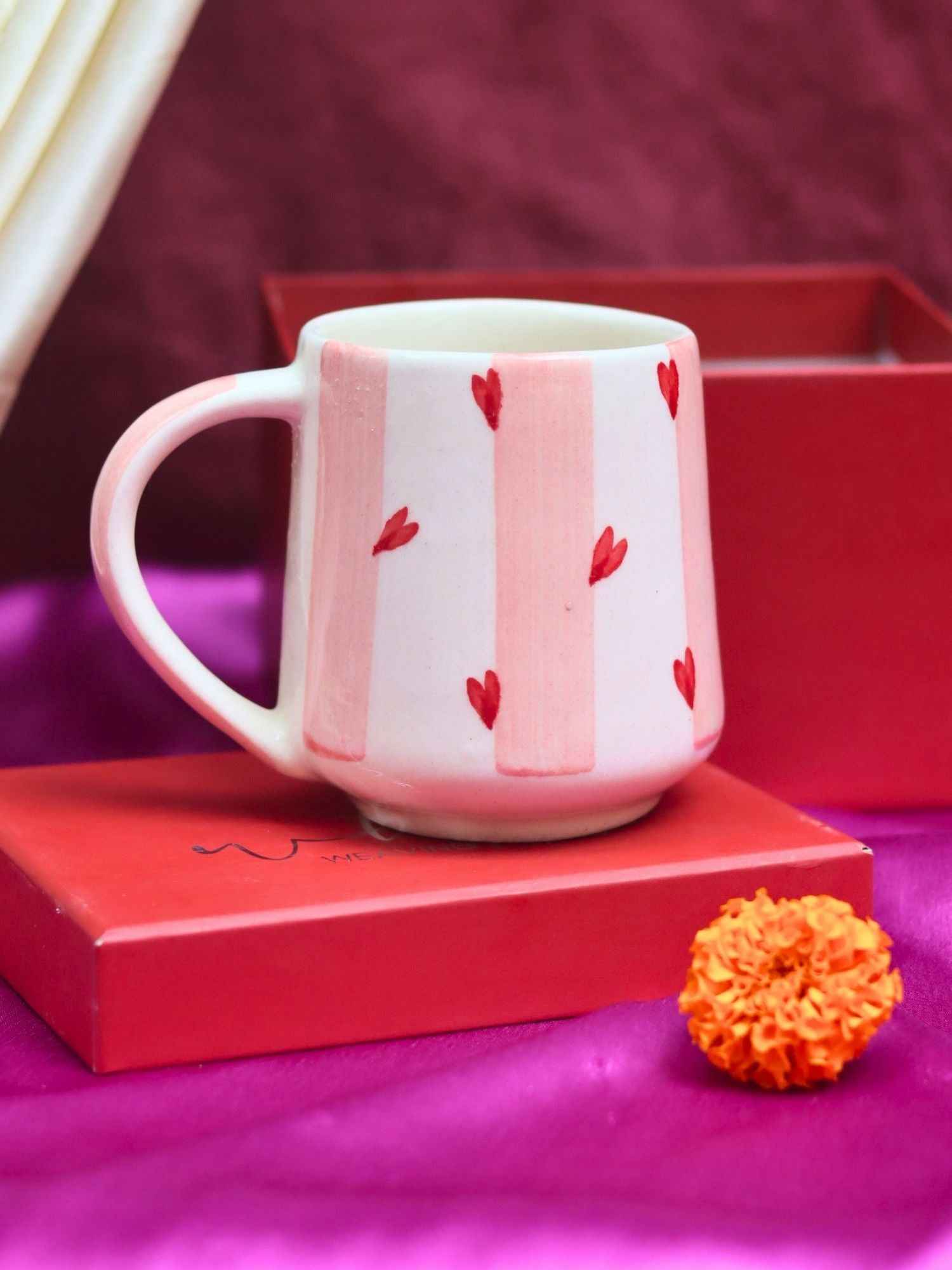 Striped Love Mug in a Gift Box