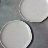 Ceramic white plates paper thin