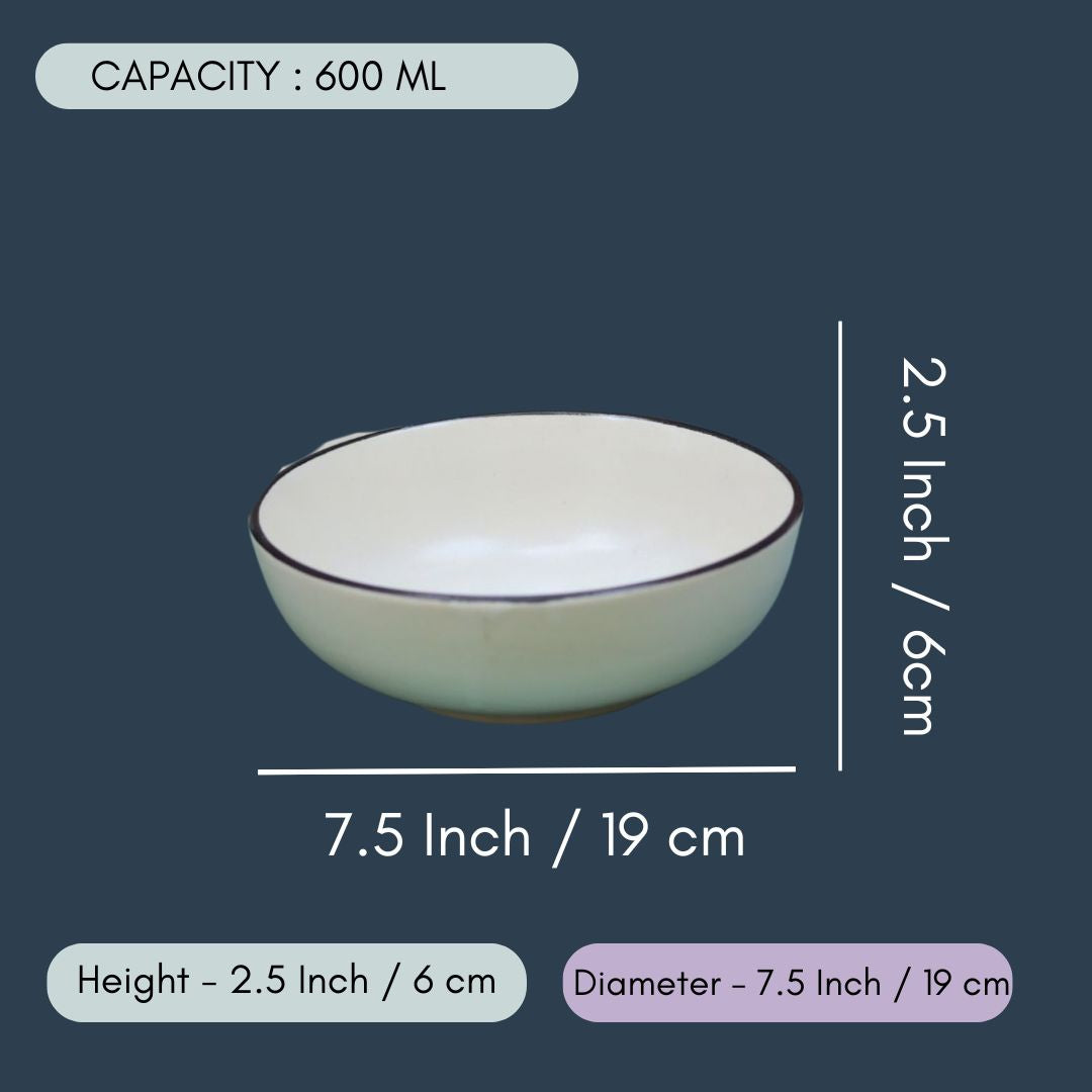 Basic White Curry Bowl - (Set of 4 - GET 2 FREE)