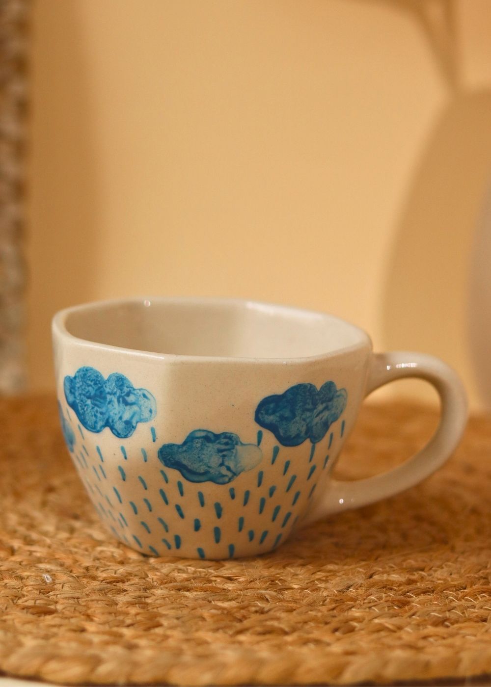 cloud mug with little cloud designs