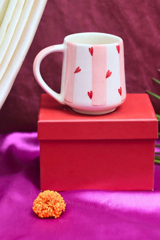 Striped Love Mug in a Gift Box