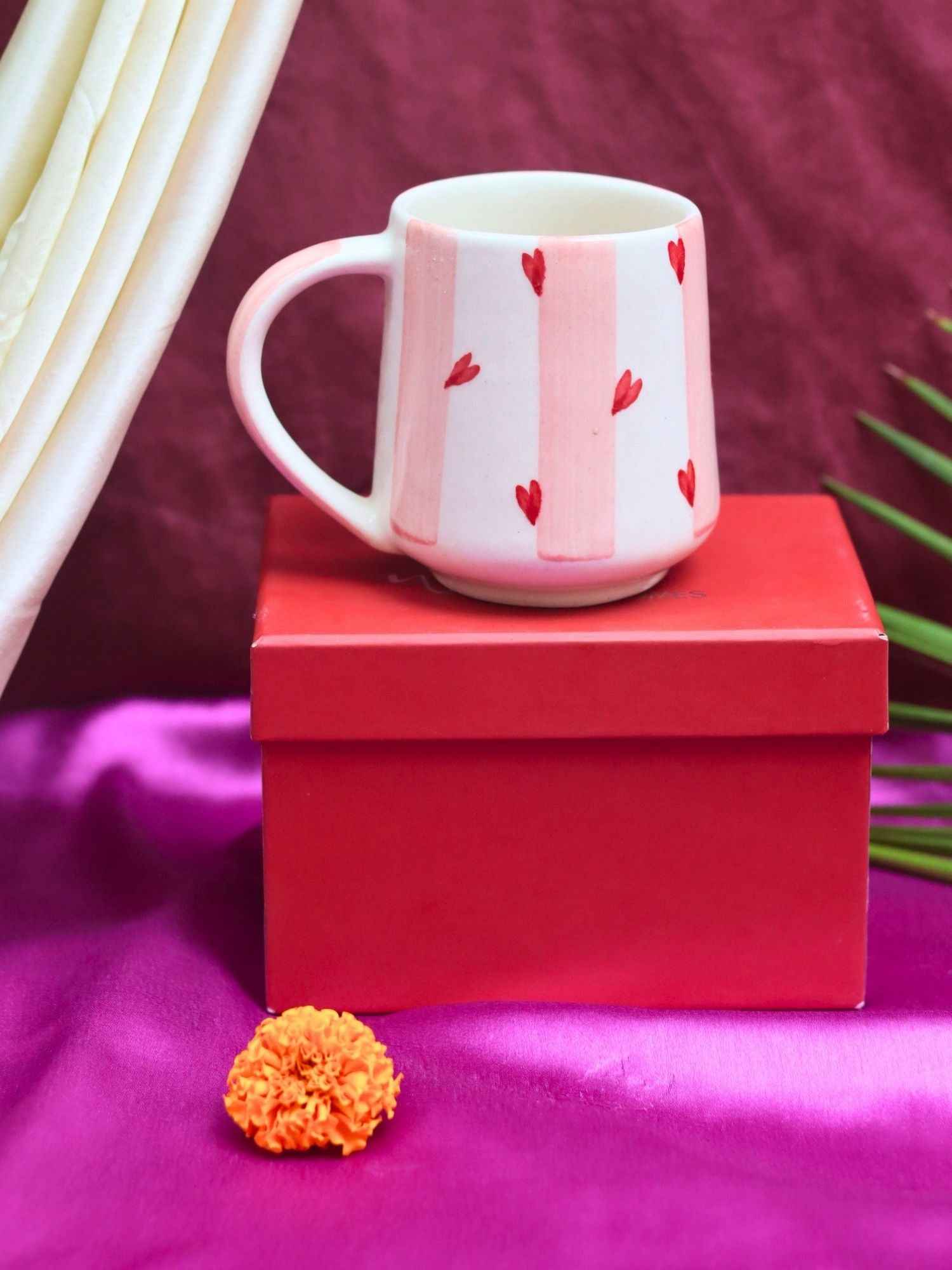 Striped Love Mug in a Gift Box