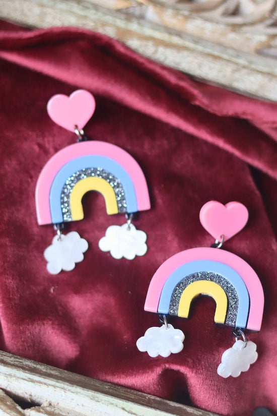 Serene Teal Earrings handmade in india