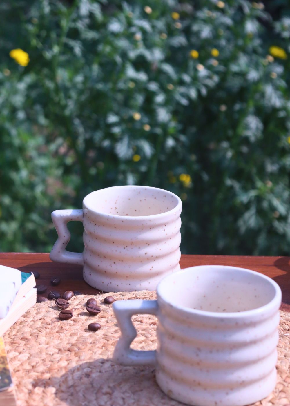 White Moulded Mug made by ceramic