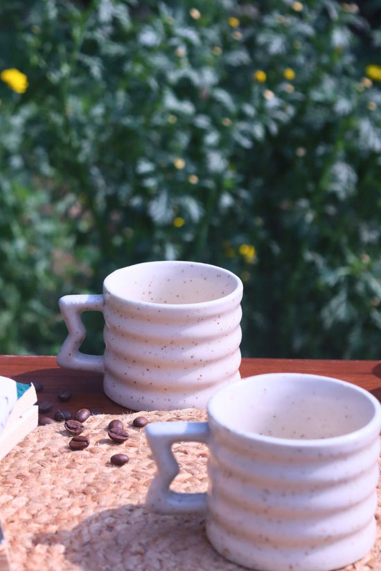 White Moulded Mug made by ceramic