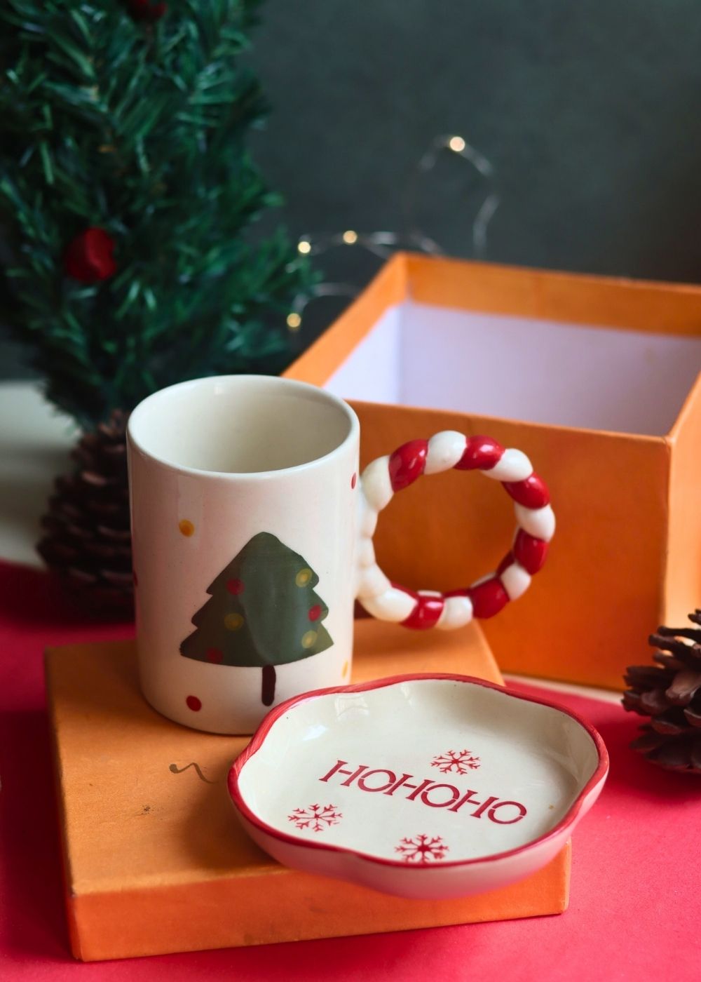 Handmade The OG Christmas Mug & HOHOHO Handmade Dessert Plate in a Gift Box