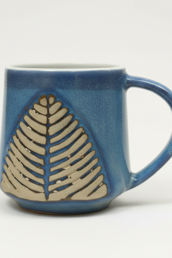 Blue Leaf Coffee Mug