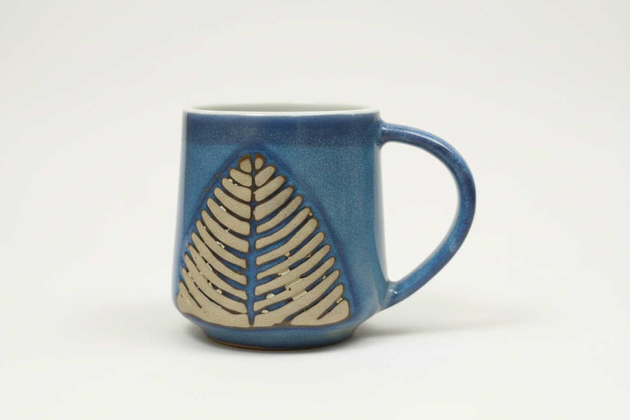 Blue Leaf Coffee Mug