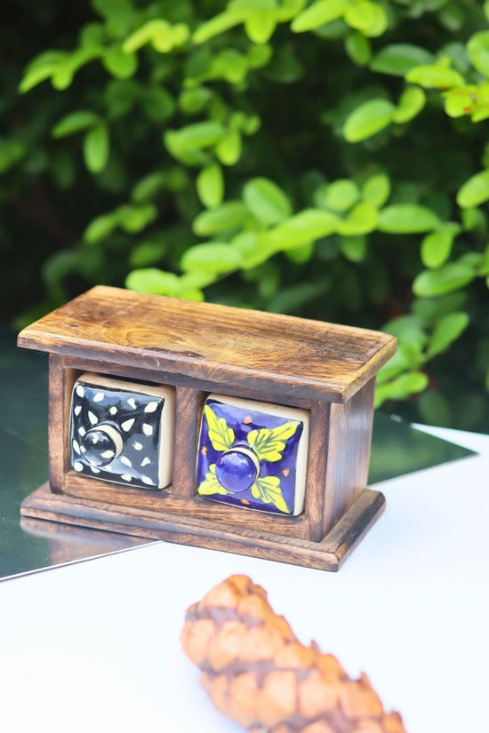 Handmade Wooden Decor Drawer – Boho Essence