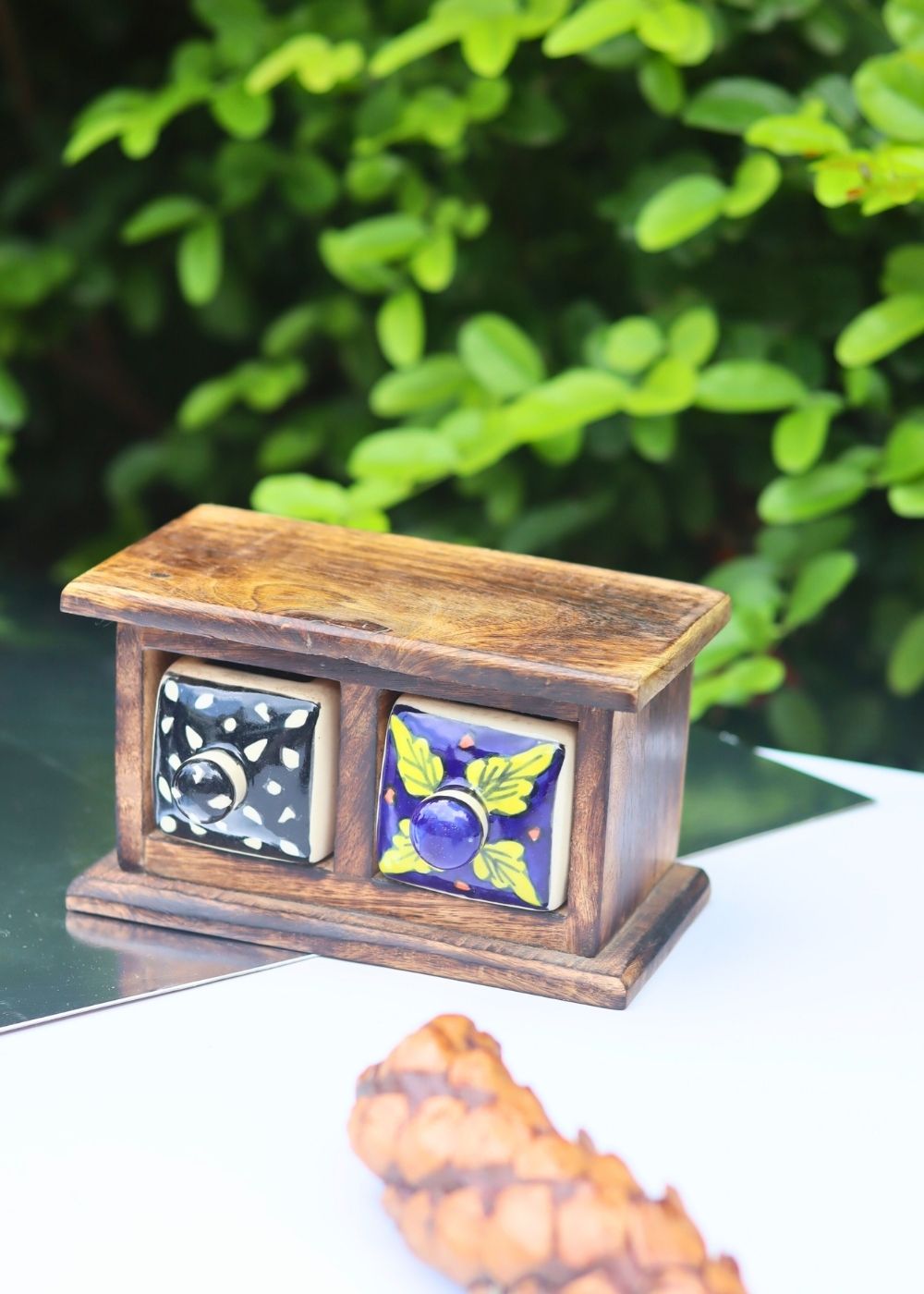 Handmade Wooden Decor Drawer – Boho Essence