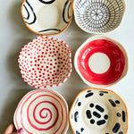 Red & black Bowls made by ceramic 