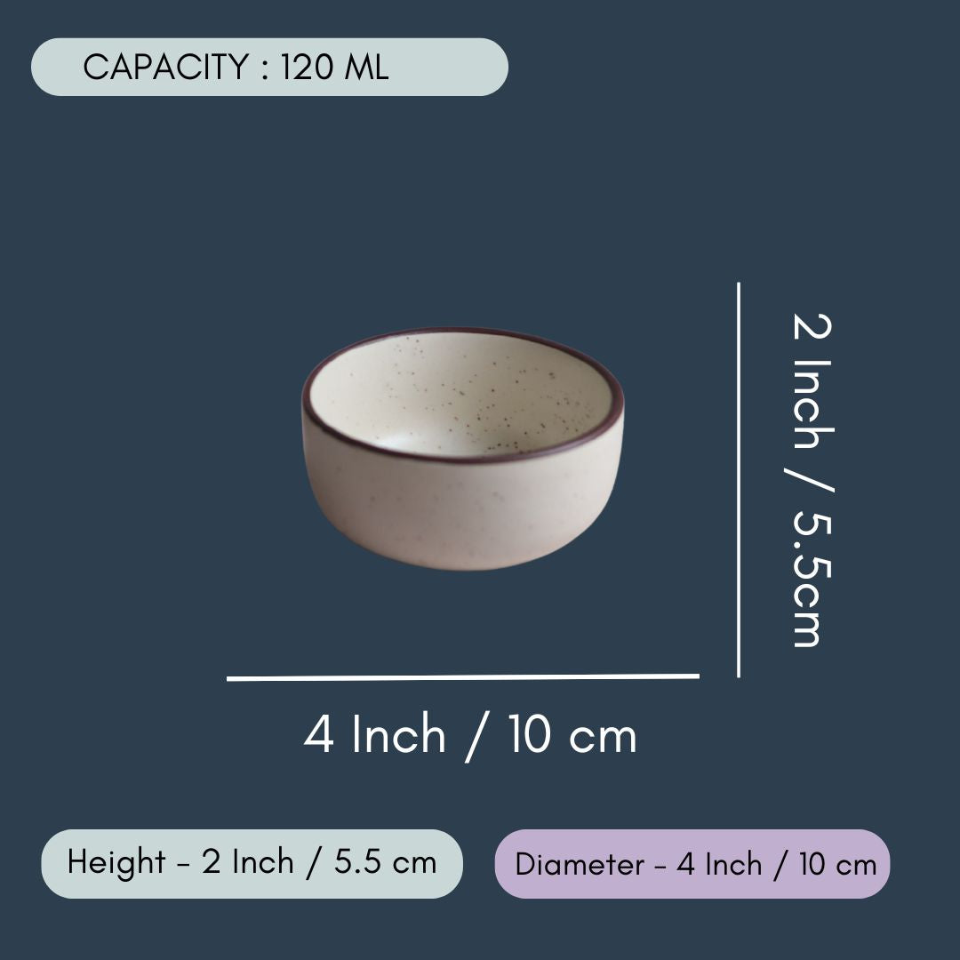 Set of 4 - Ivory Bliss Katori