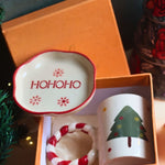 The OG Christmas Mug & HOHOHO Handmade Dessert Plate in a Gift Box made by ceramic